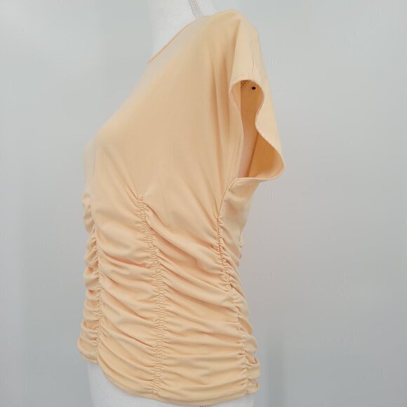 Jamie Sadock Peach Ruched Golf Shirt - Picture 2 of 5